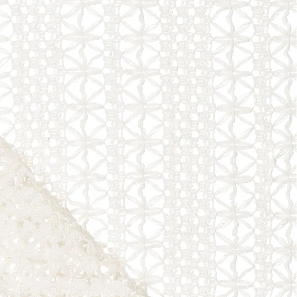 crocheted lace fabric - milky white 230 g/m²