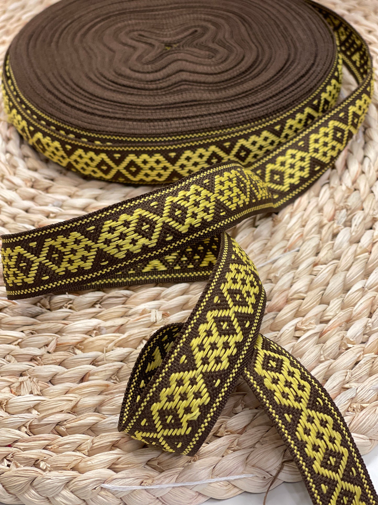 National ribbon, 22mm band - brown with yellow - LV