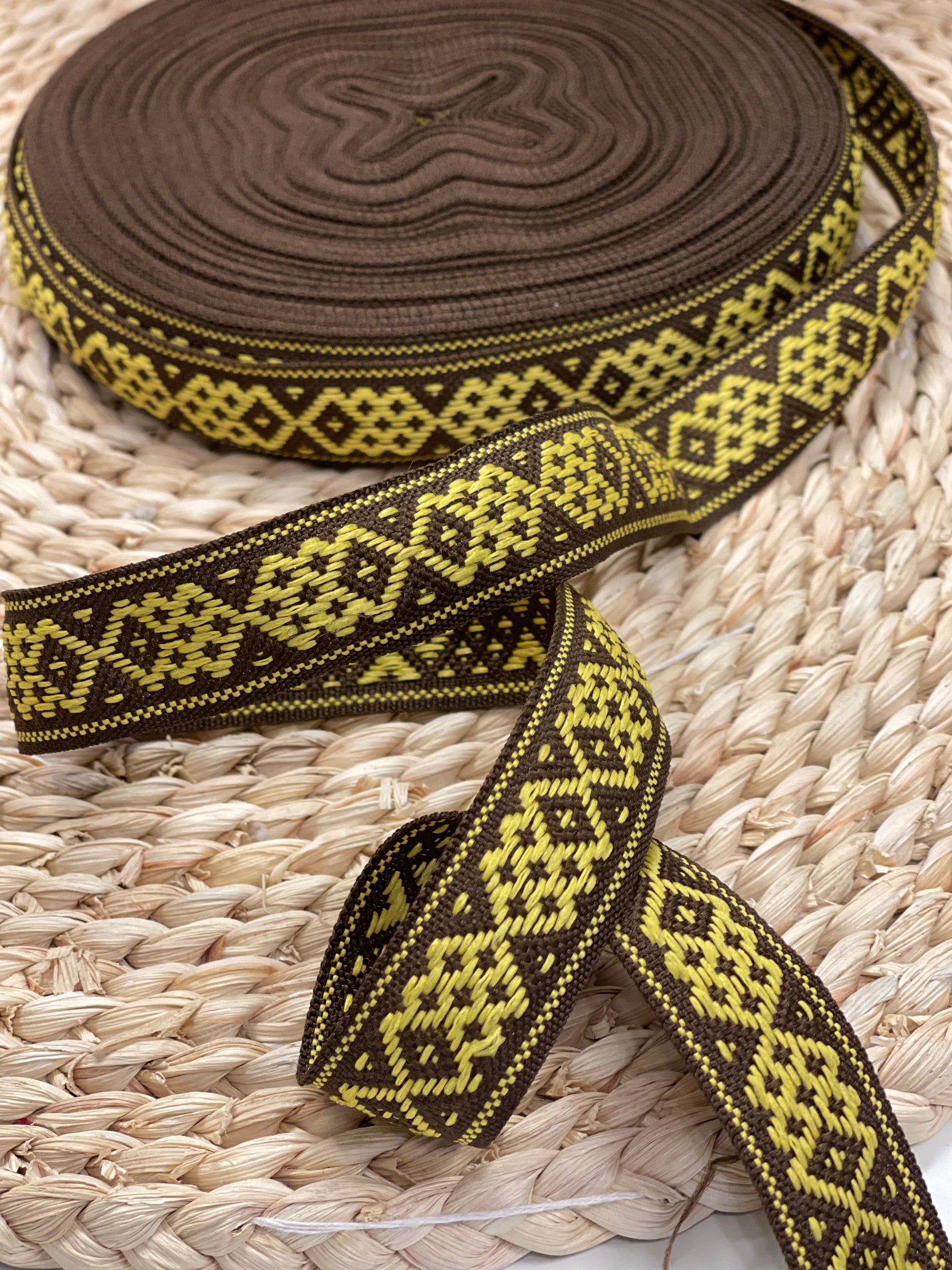 National ribbon, 22mm band - brown with yellow - LV
