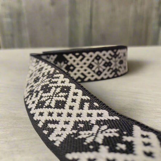 Traditional ribbon, belt 40mm - graphite gray - LV