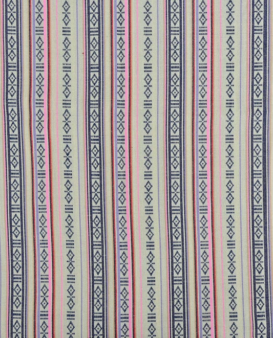 Folk-pattern fabric - light tones 200 g/m²