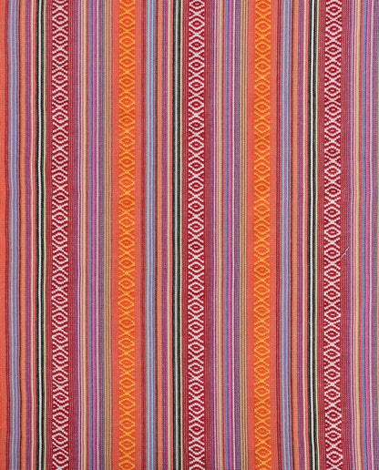 Folk pattern fabric-orange tones 200 g/m²