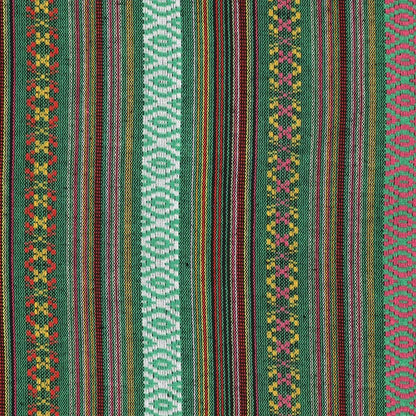 Tautiska raksta audums - zaļš 200 g/m²