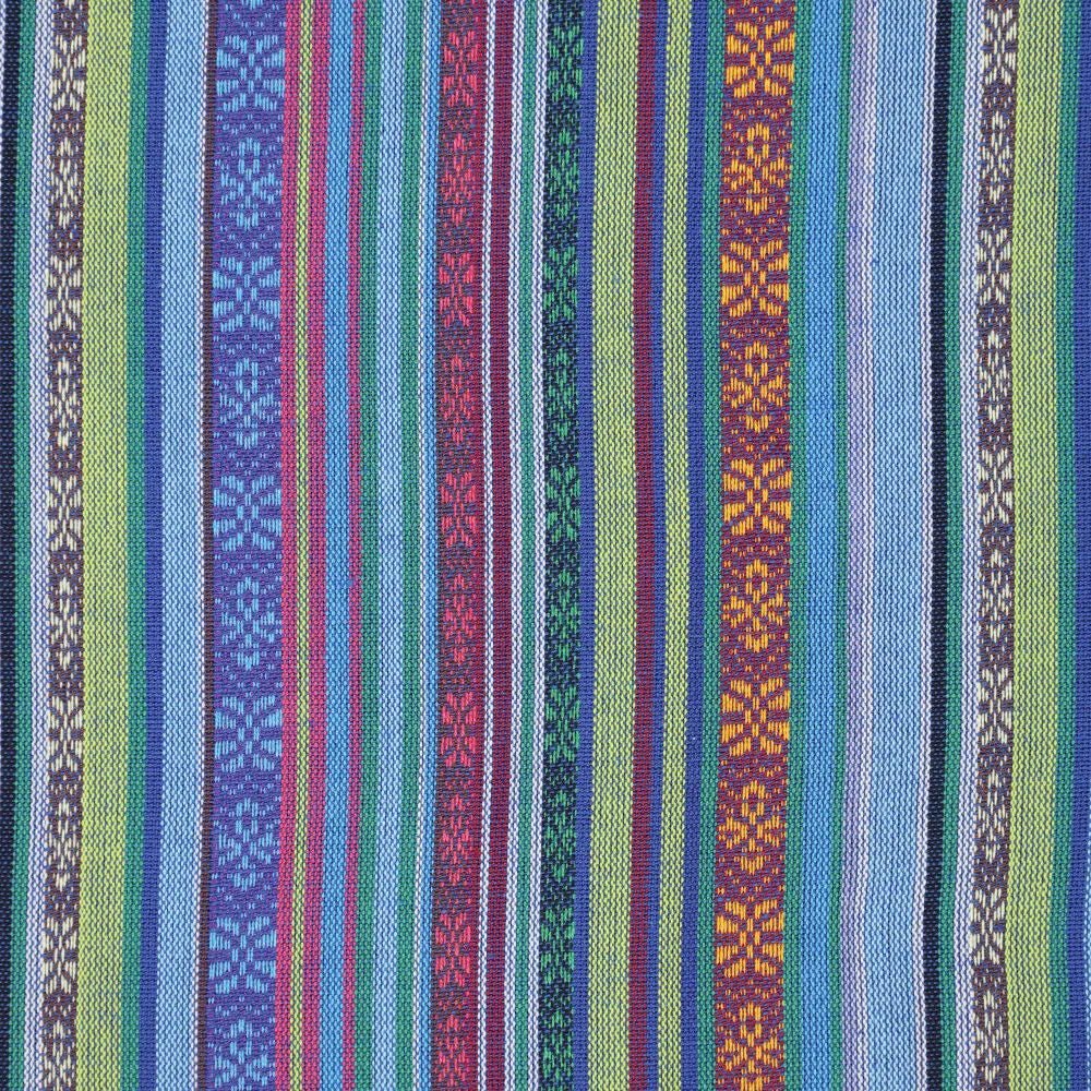 Traditional pattern fabric - blue with green 200 g/m²