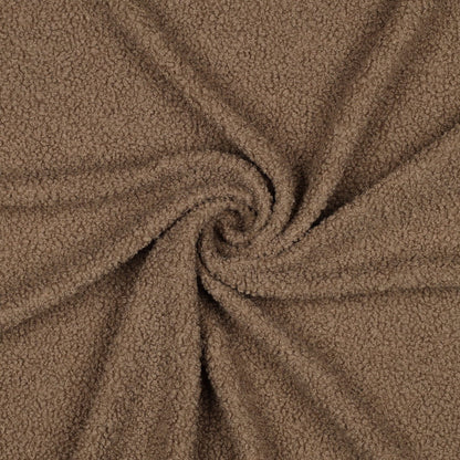 Teddy fabric - coffee brown 270 g/m²