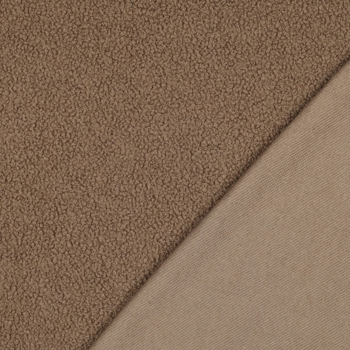 Teddy fabric - coffee brown 270 g/m²