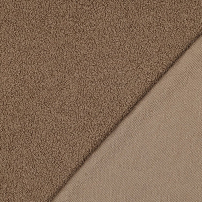 Teddy fabric - coffee brown 270 g/m²