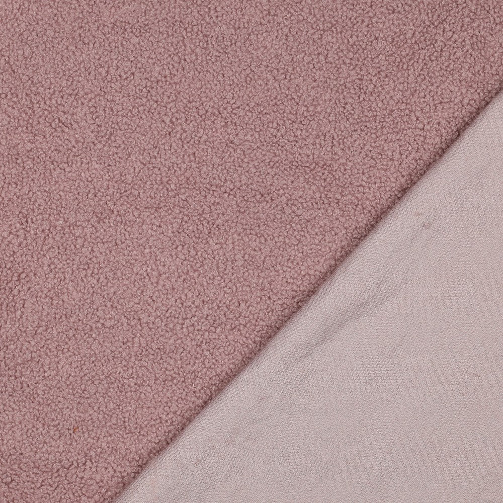 Teddy fabric - dusty pink 270 g/m²