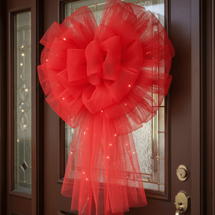Image of stiff tulle – red| 100% nylon |20 g/m² 150 cm – available at Šarlotes audumi