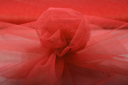 Image of stiff tulle – red| 100% nylon |20 g/m² 150 cm – available at Charlotte's Fabrics