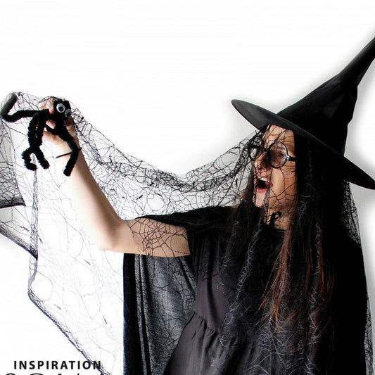Tulle | stiff - spider web 27 g/m² - black