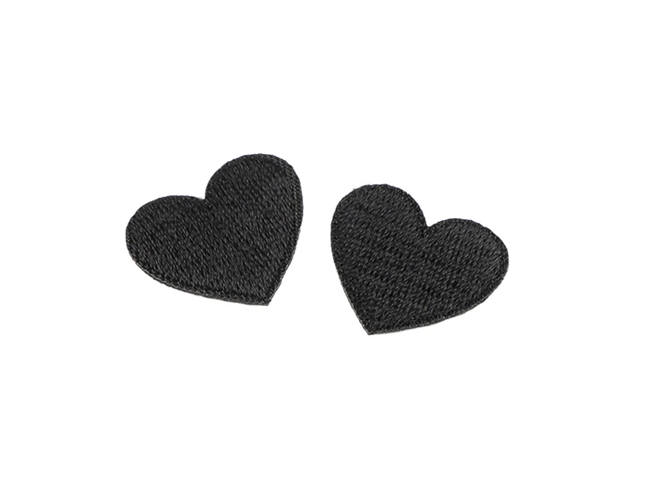 Image of an iron-on heart patch | Embroidered decorative patch for clothing, 2 pcs. | various shades – available at Šarlotes audumi