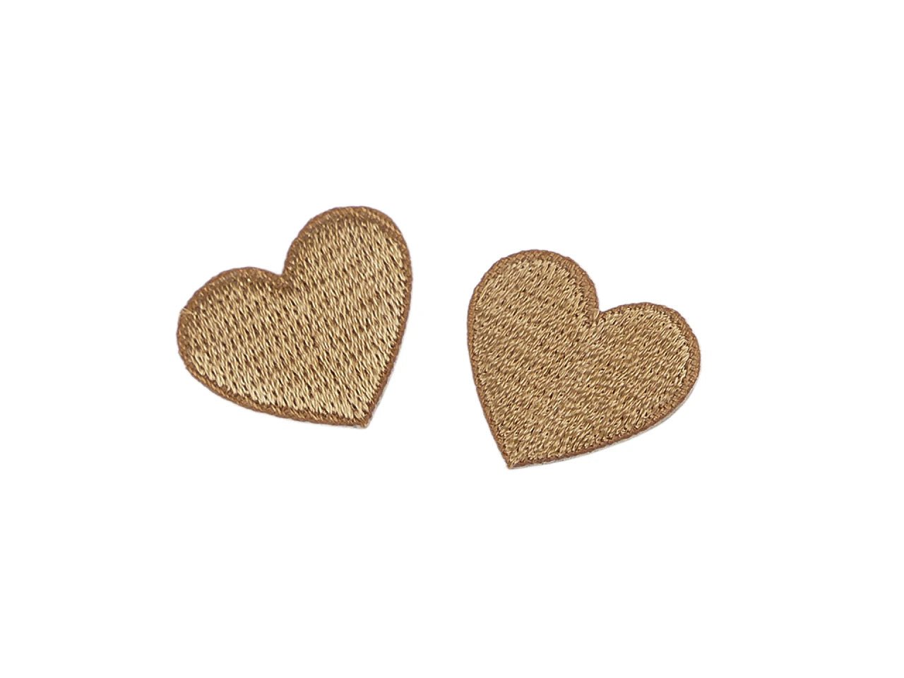 Image of Iron-on Patch Heart | Embroidered Decorative Patch for Clothing 2 pcs.|assorted shades – available at Šarlotes audumi