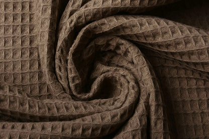 Waffle fabric - brown 230 g/m²