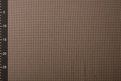 Waffle fabric - brown 230 g/m²