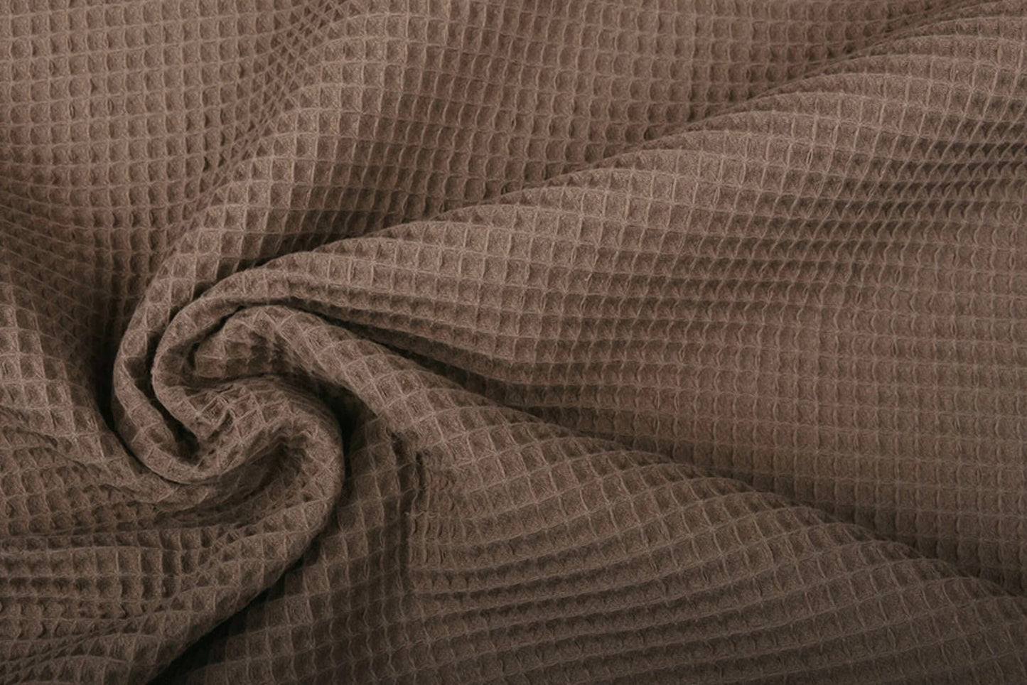 Waffle fabric - brown 230 g/m²