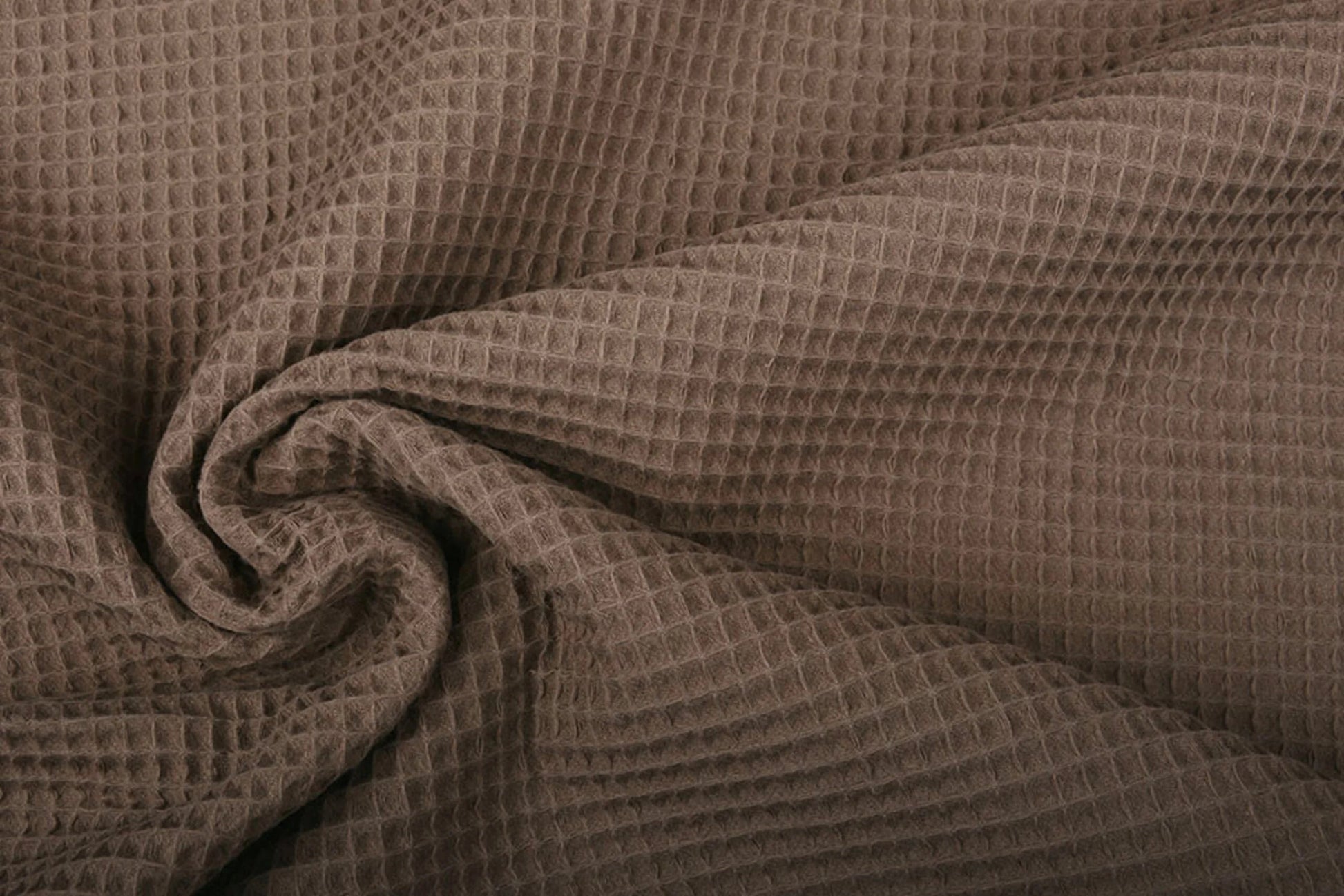 Waffle fabric - brown 230 g/m²