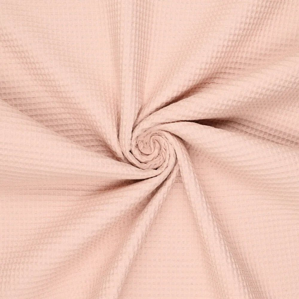Image with waffle fabric - powder 230 g/m² – available at Charlotte Fabrics