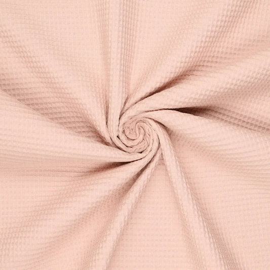 Image with waffle fabric - powder 230 g/m² – available at Charlotte Fabrics