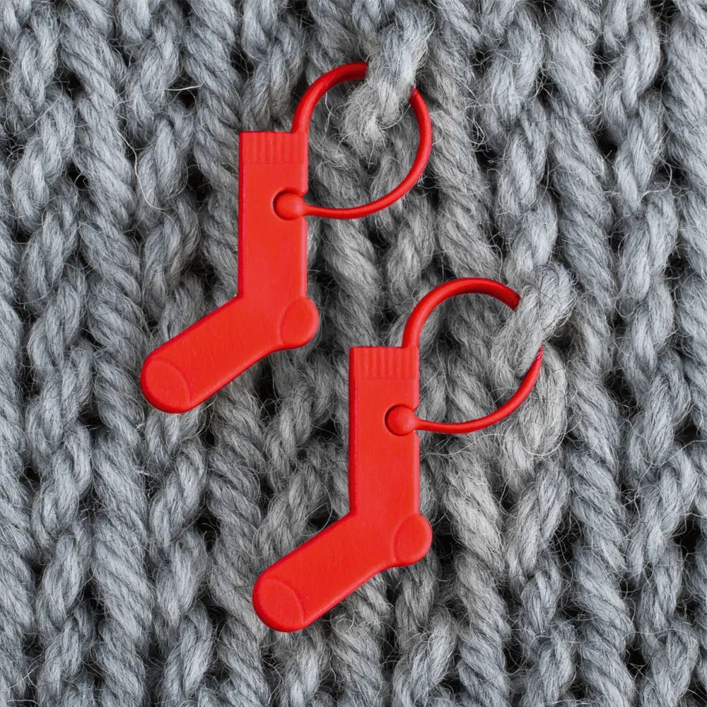Zdjęcie markerów do ściegów Addi Socks | 6 szt. | czerwone – dostępne w Šarlotes audumi