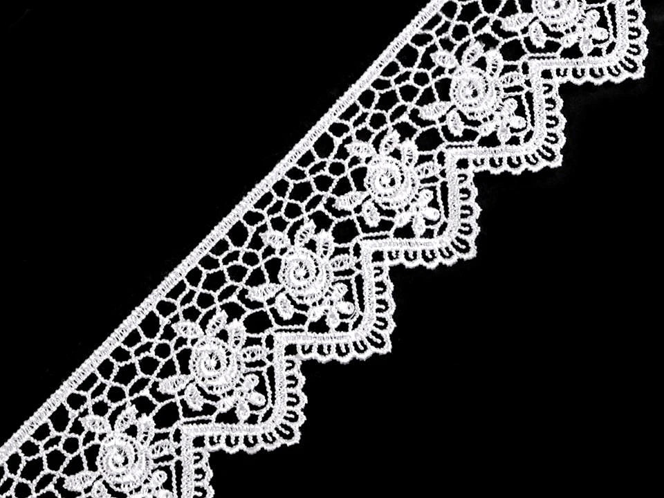 alt
Image of Venetian lace ribbon 45 mm - white – available at Charlotte’s Fabrics