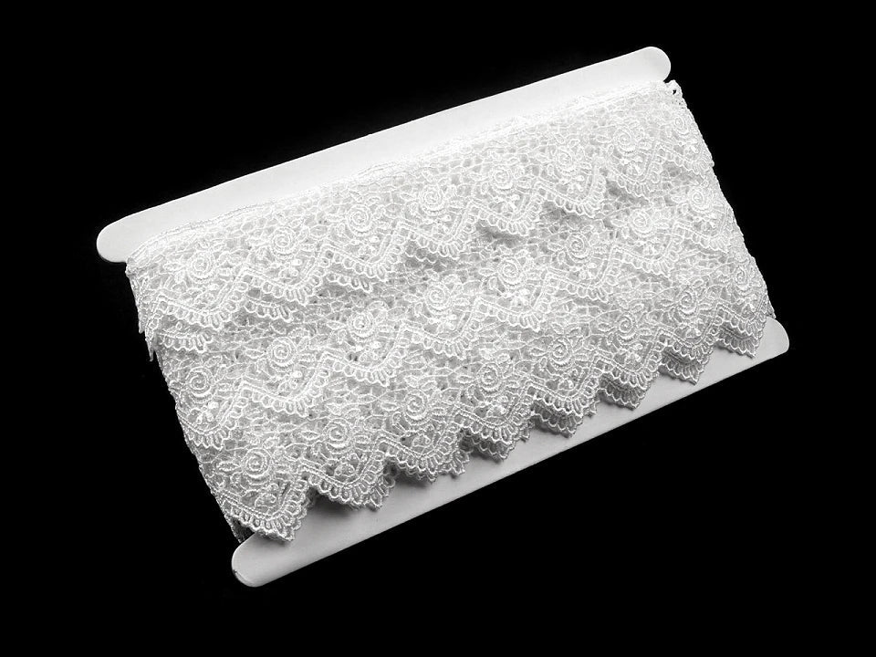 alt
Image with Venetian lace ribbon 45 mm - white – available at Charlotte's Fabrics
