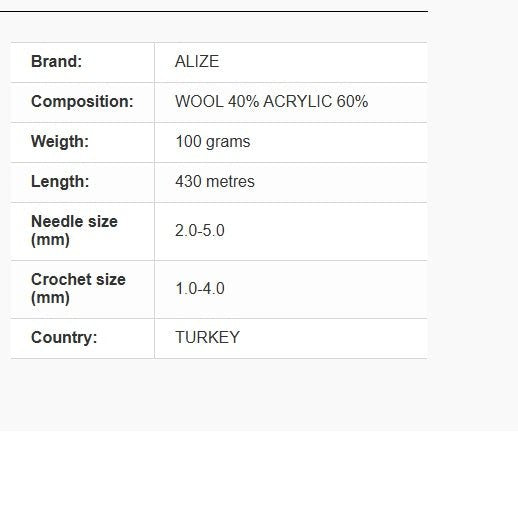 Wool Yarn Alize Angora Real 40 439 m 100 g - butter shade #01