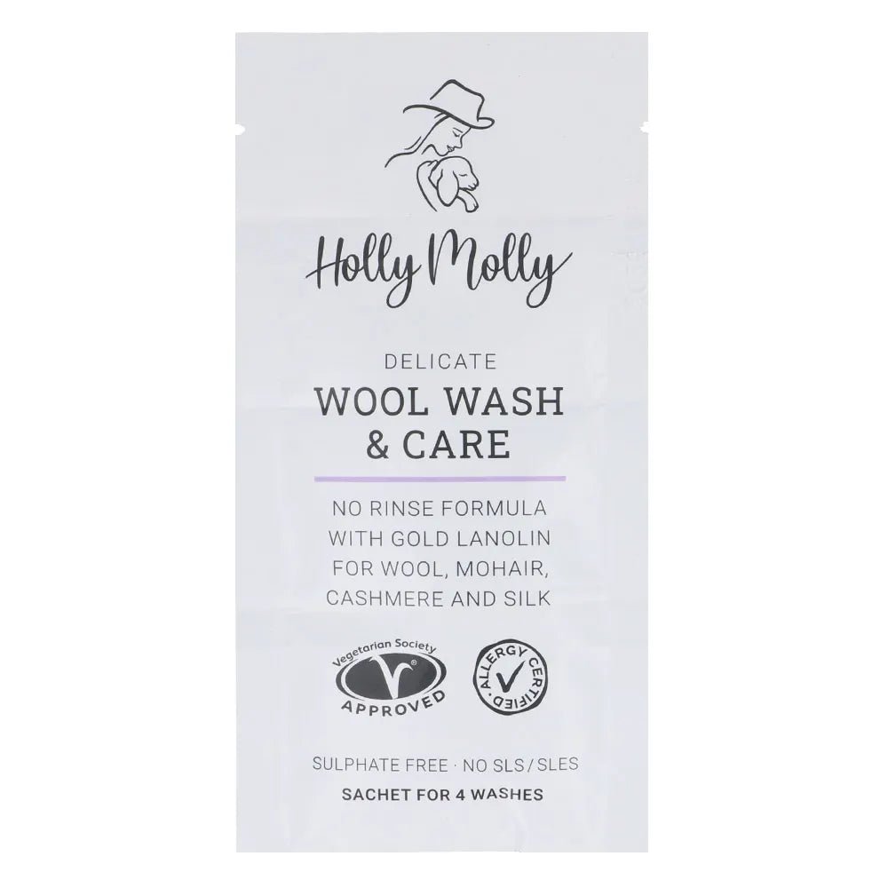 Image of Holly Molly wool detergent – 20 ml – available at Charlotte’s Fabrics