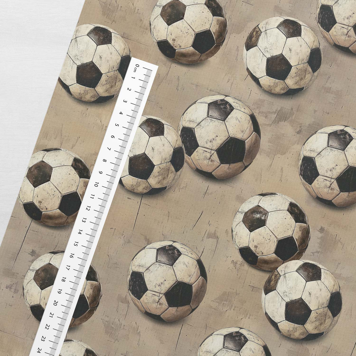 Kokvilnas cilpiņtrikotāža-futbola bumbas ar retro šarmu, Dizains-22
