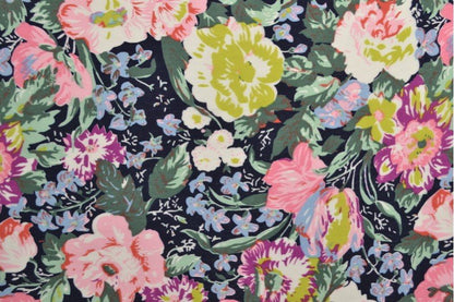Viscose fabric - flowers 100 g/m²