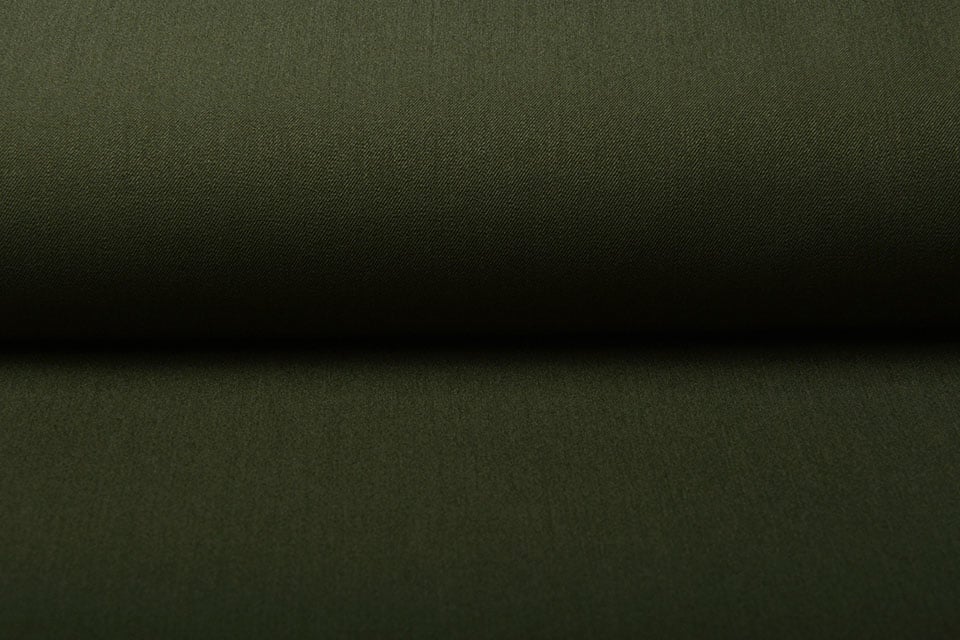 Viscose gabardine with elastane - khaki 275 g/m²