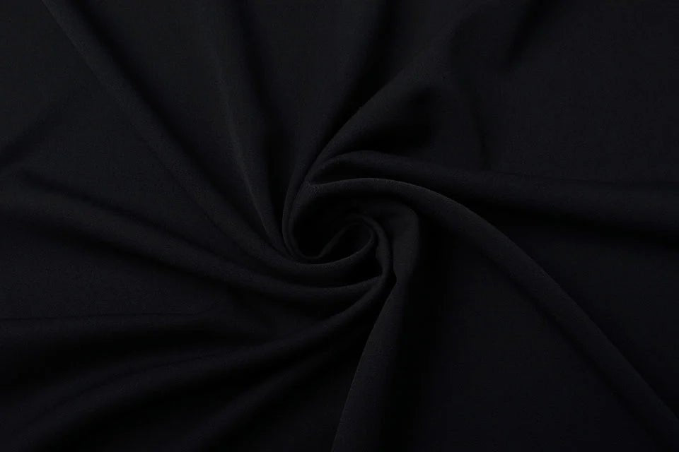 Viscose gabardine with elastane - black 275 g/m²