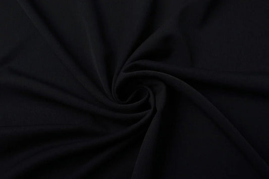 Viscose gabardine with elastane - black 275 g/m²