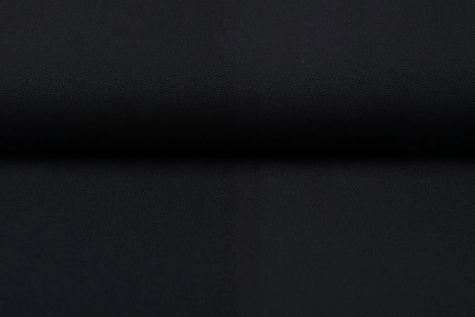 Viscose gabardine with elastane - black 275 g/m²