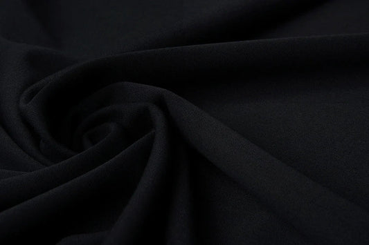 Viscose gabardine with elastane - black 275 g/m²