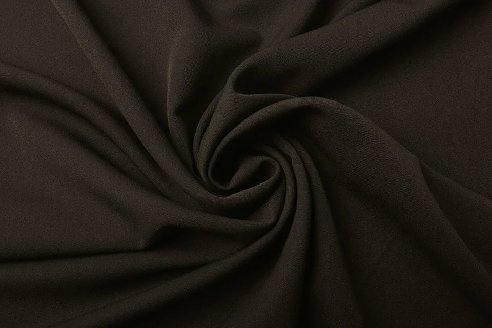 Viscose gabardine with elastane - chocolate brown 275 g/m²