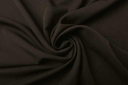 Viscose gabardine with elastane - chocolate brown 275 g/m²