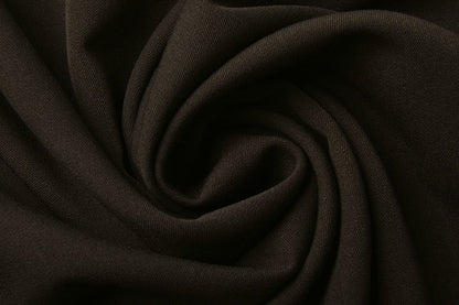 Viscose gabardine with elastane - chocolate brown 275 g/m²