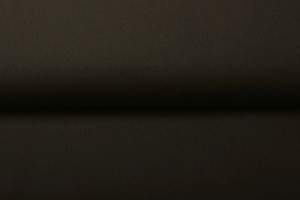 Viscose gabardine with elastane - chocolate brown 275 g/m²