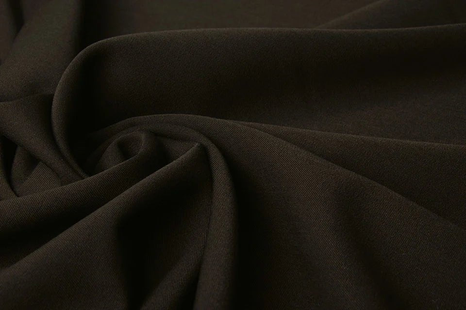 Viskose gabardine with elastane - chocolate brown 275 g/m²