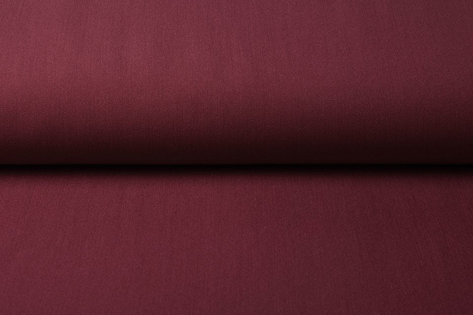 Viscose gabardine with elastane - dark red 275 g/m²
