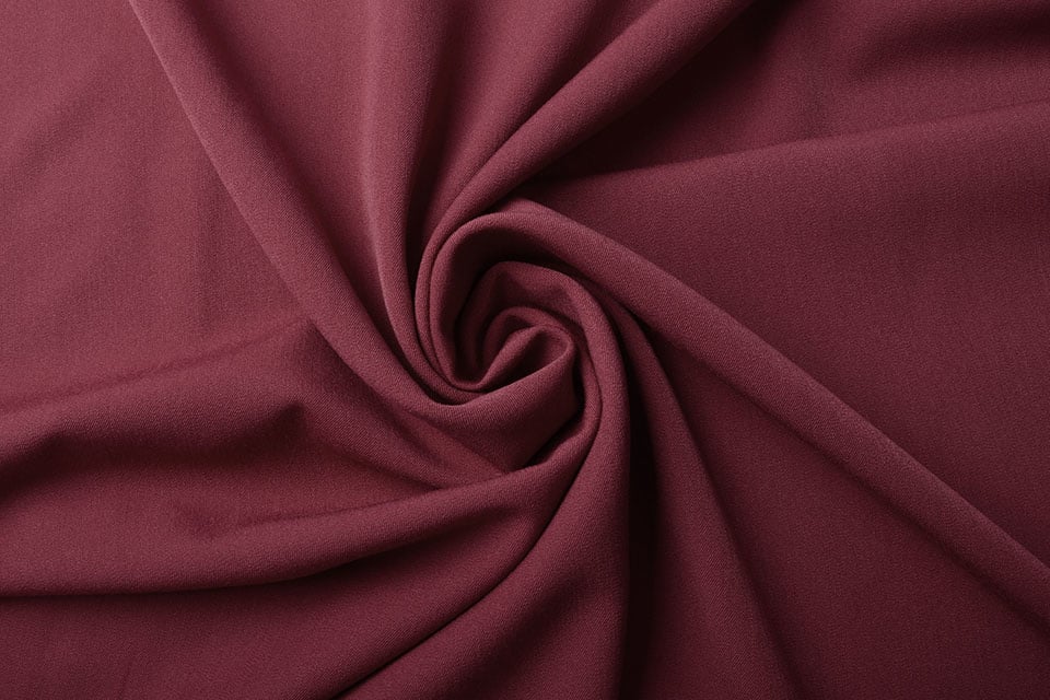 Viscose gabardine with elastane - dark red 275 g/m²