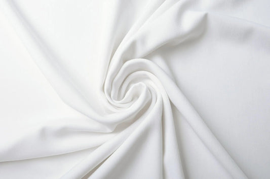 Viscose suit fabric with elastane - white 275 g/m²