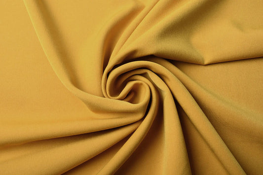 Viscose suit fabric with elastane - dark yellow 275 g/m²