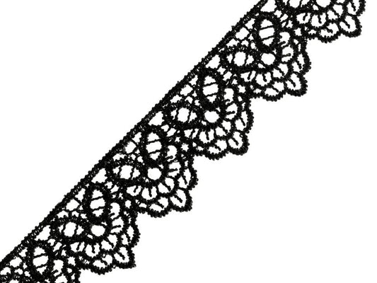 Black viscose lace - 3.5 cm