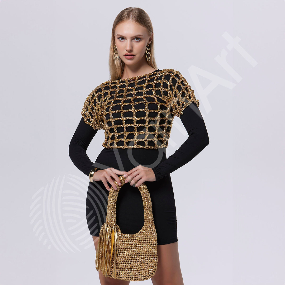 YarnArt Metallic Club – metaliczna włóczka taśmowa do szydełkowania i rękodzieła 180 g / 55 m – dostępne online w sklepie Tkaniny u Szarloty