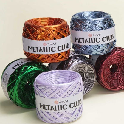 YarnArt Metallic Club – metaliczna włóczka taśmowa do szydełkowania i rękodzieła 180 g / 55 m – dostępne online w sklepie Tkaniny u Szarloty