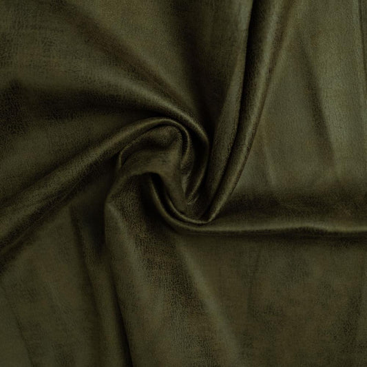 Image of suede fabric with elastane - dark green 280 g/m² – available at Šarlotes audumi