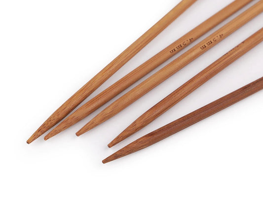 Sock knitting needles - bamboo 25 cm 3.5 mm (5 pcs.)