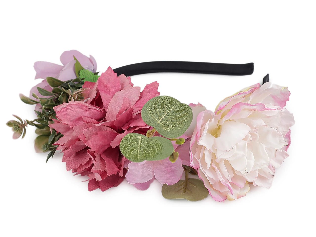 Flower wreath headband available at Šarlotes audumi